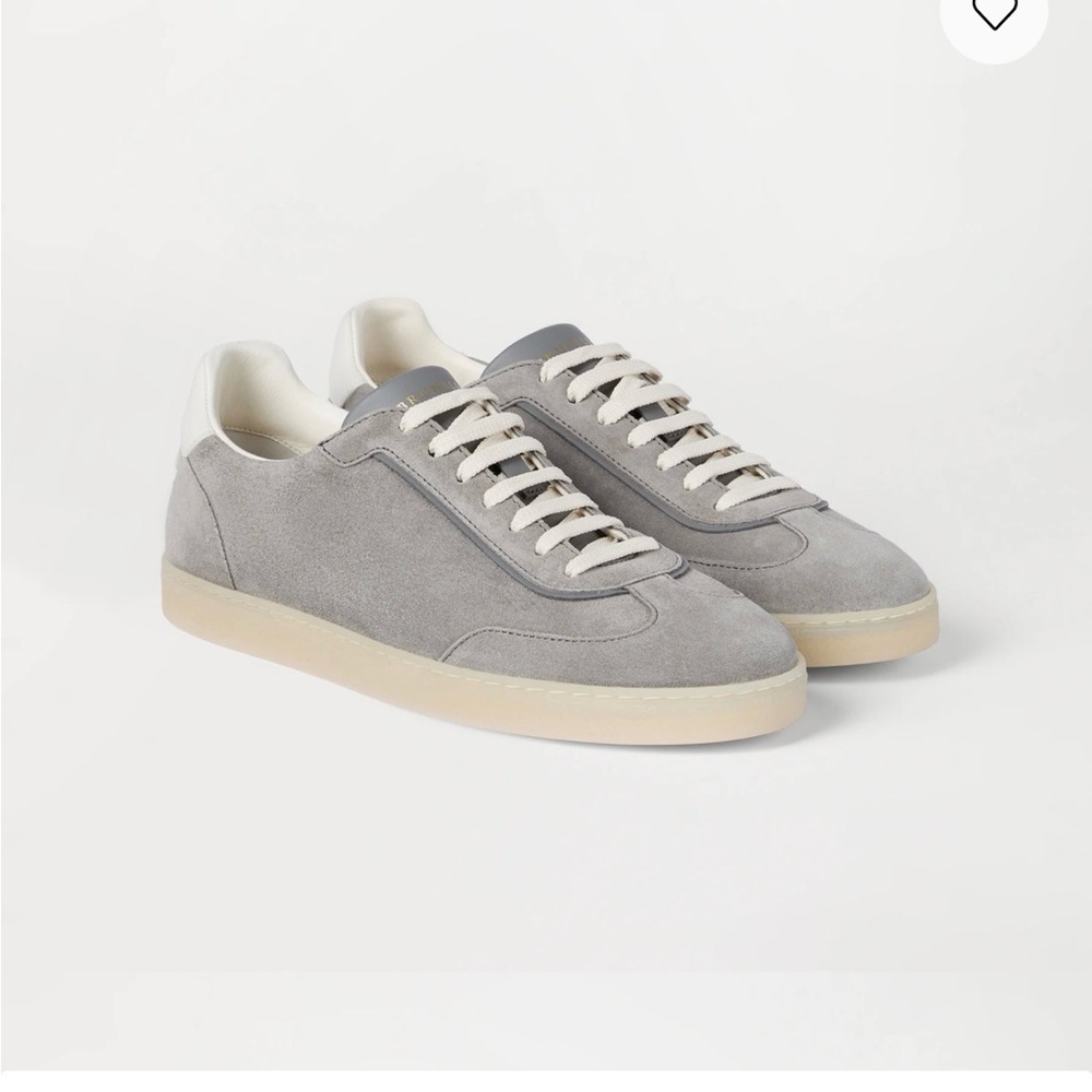 Brunello Cucinelli Gray Suede Sneakers 43.5.